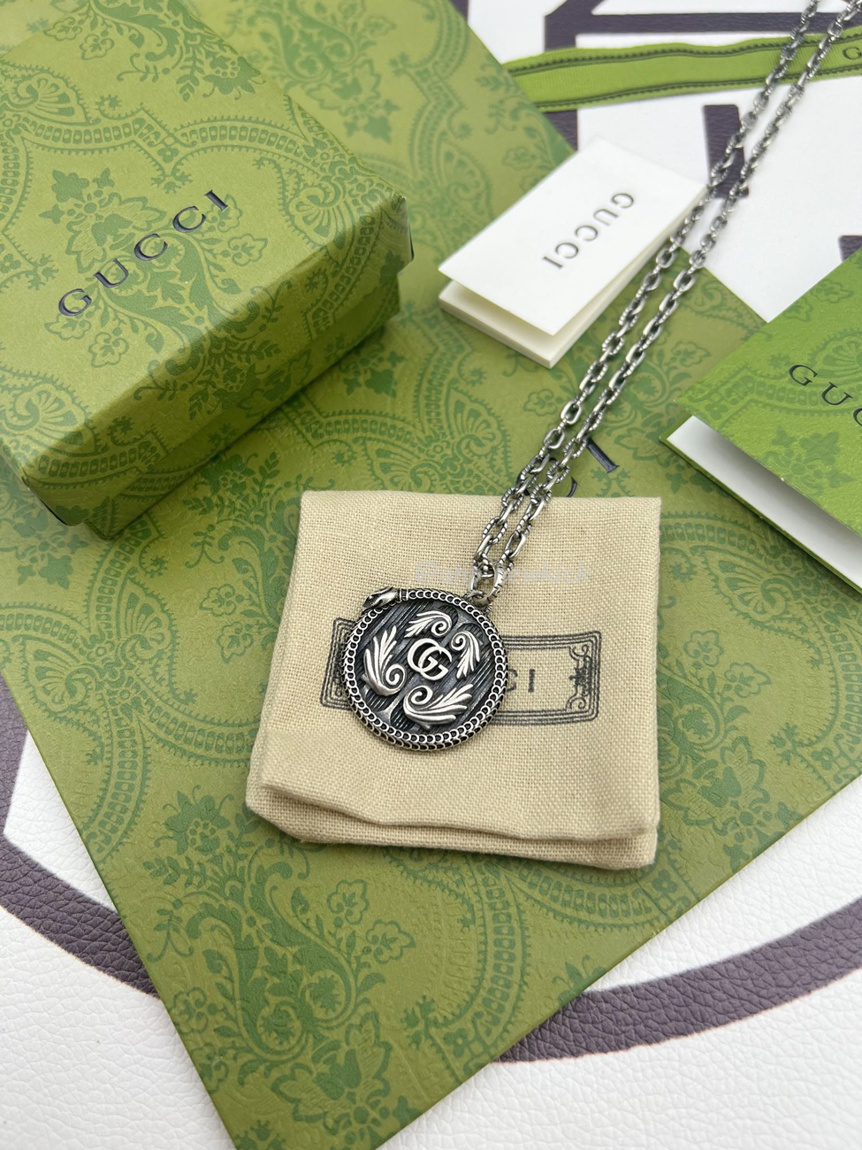 Gucci Silver Gg Logo Necklace (5) - www.newkick.org